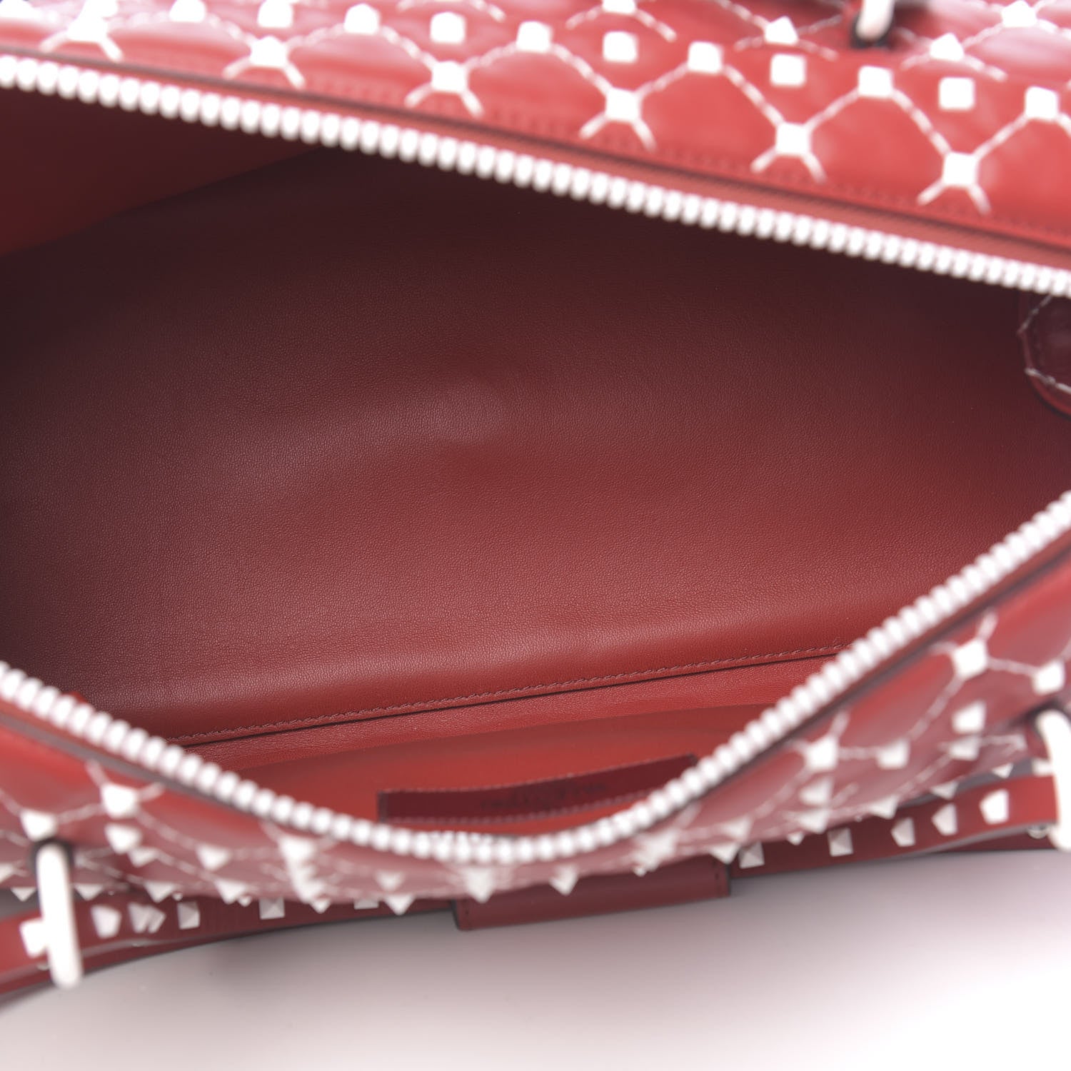 Valentino Garavani Lambskin Free Rockstud Spike Duffle Bag Rosso Valentino 5 of 9