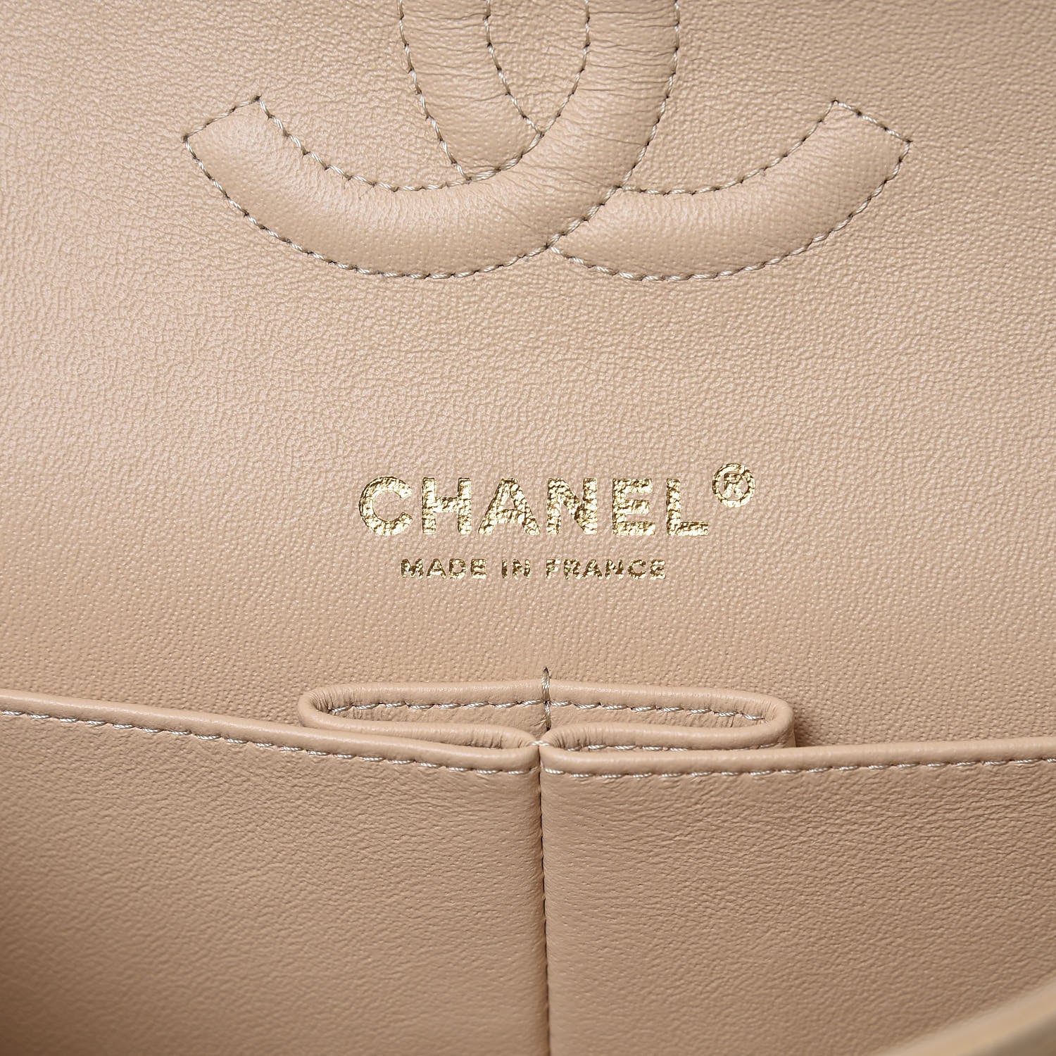 Chanel Caviar Quilted Medium Double Flap Beige Clair 6 of 8