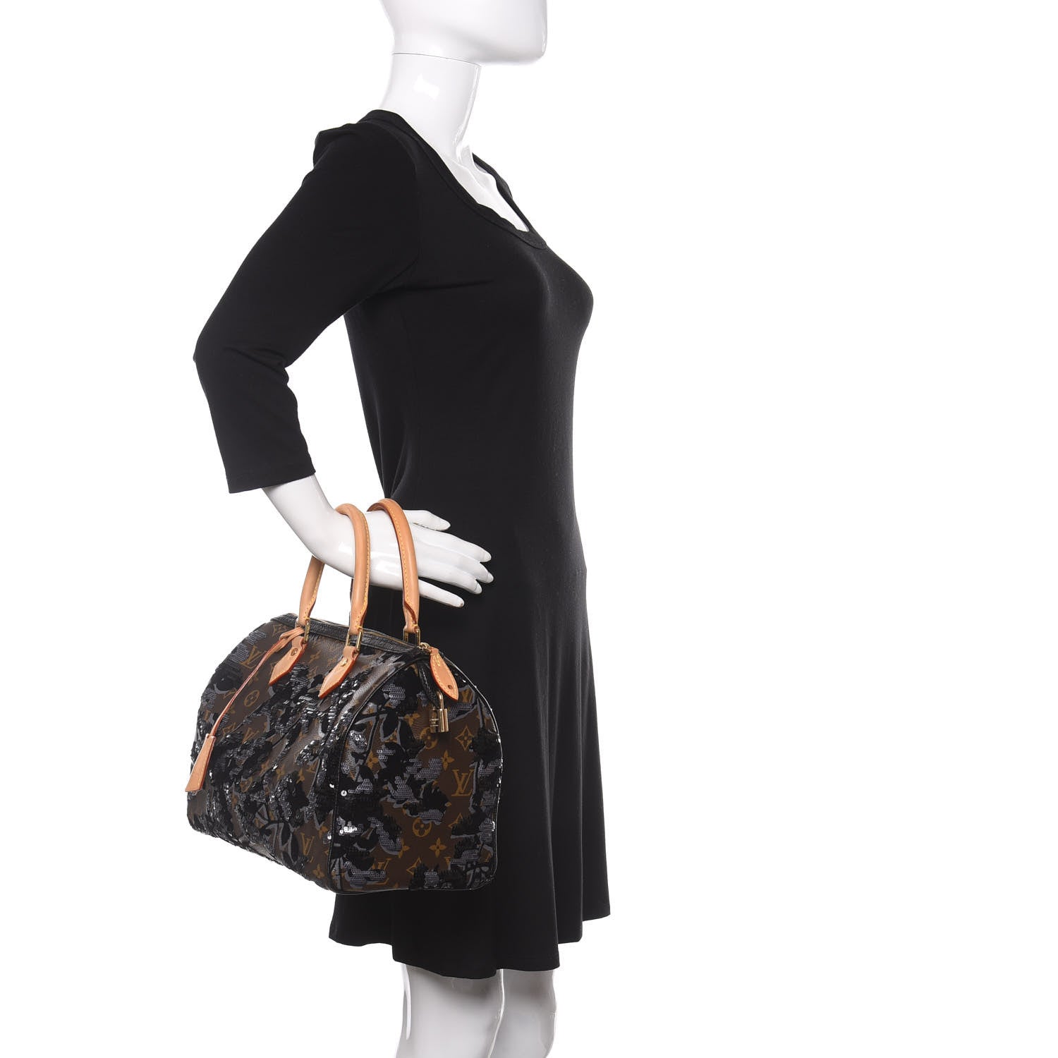 Louis Vuitton Monogram Fleur De Jais Sequins Speedy 30 2 of 12