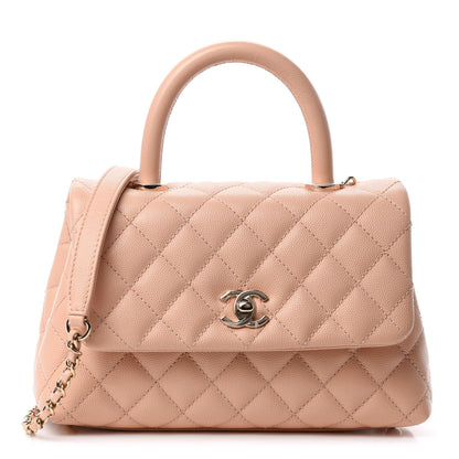 Chanel Caviar Quilted Mini Coco Handle Flap Light Pink 1 of 11
