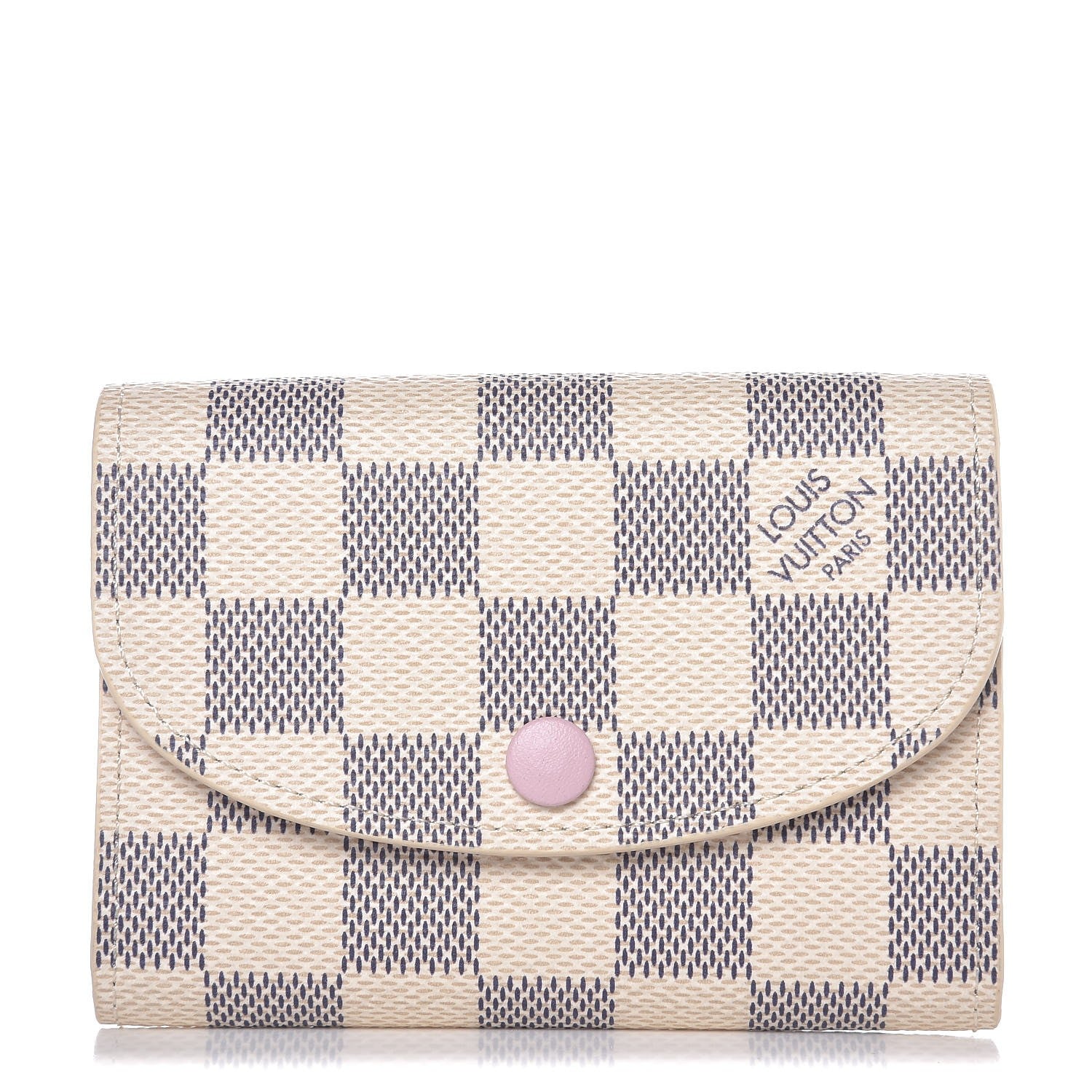 Louis Vuitton Damier Azur Rosalie Coin Purse Rose Ballerine 1 of 8