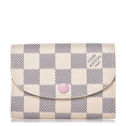 Louis Vuitton Damier Azur Rosalie Coin Purse Rose Ballerine 1 of 8