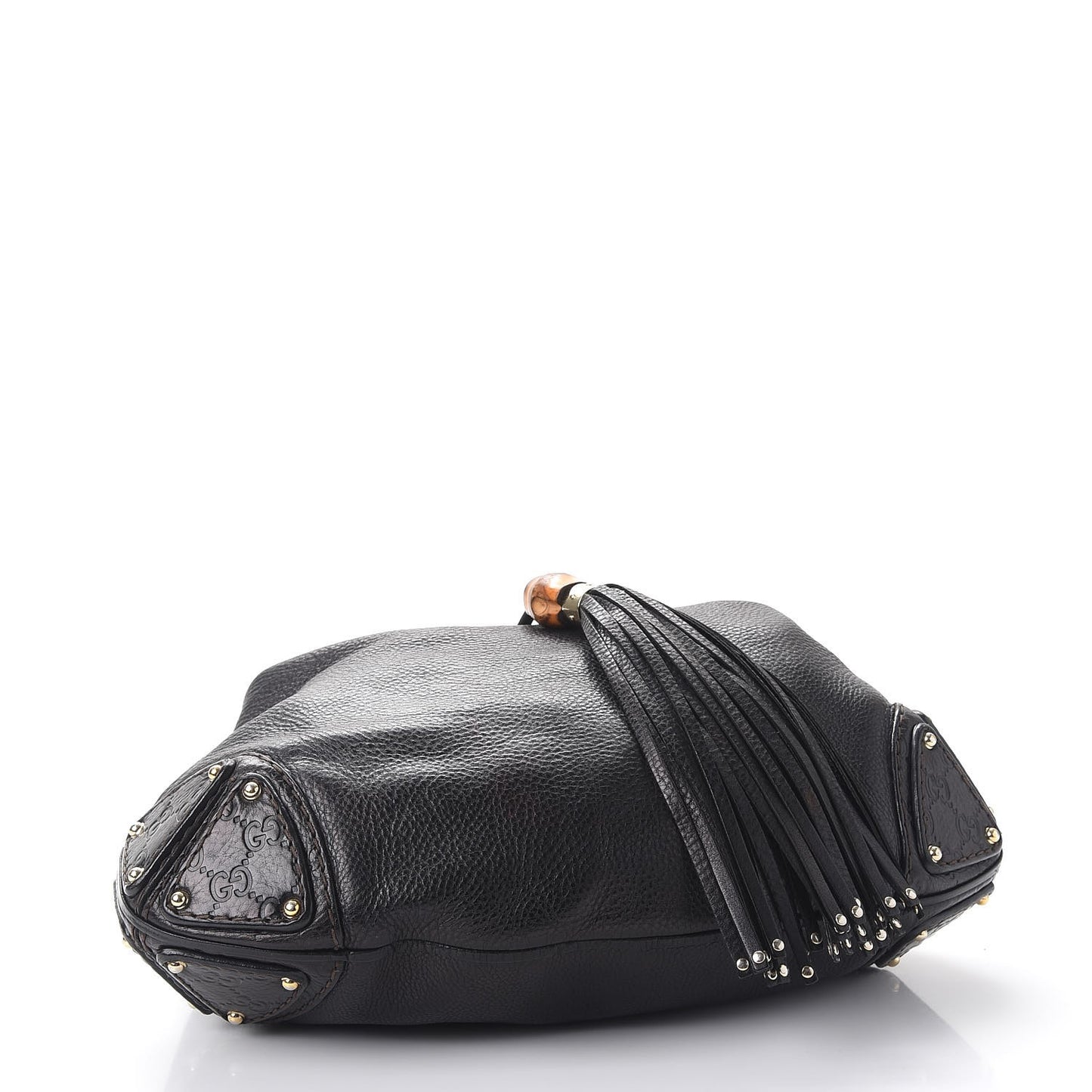 Guccissima Medium Indy Top Handle Hobo Black