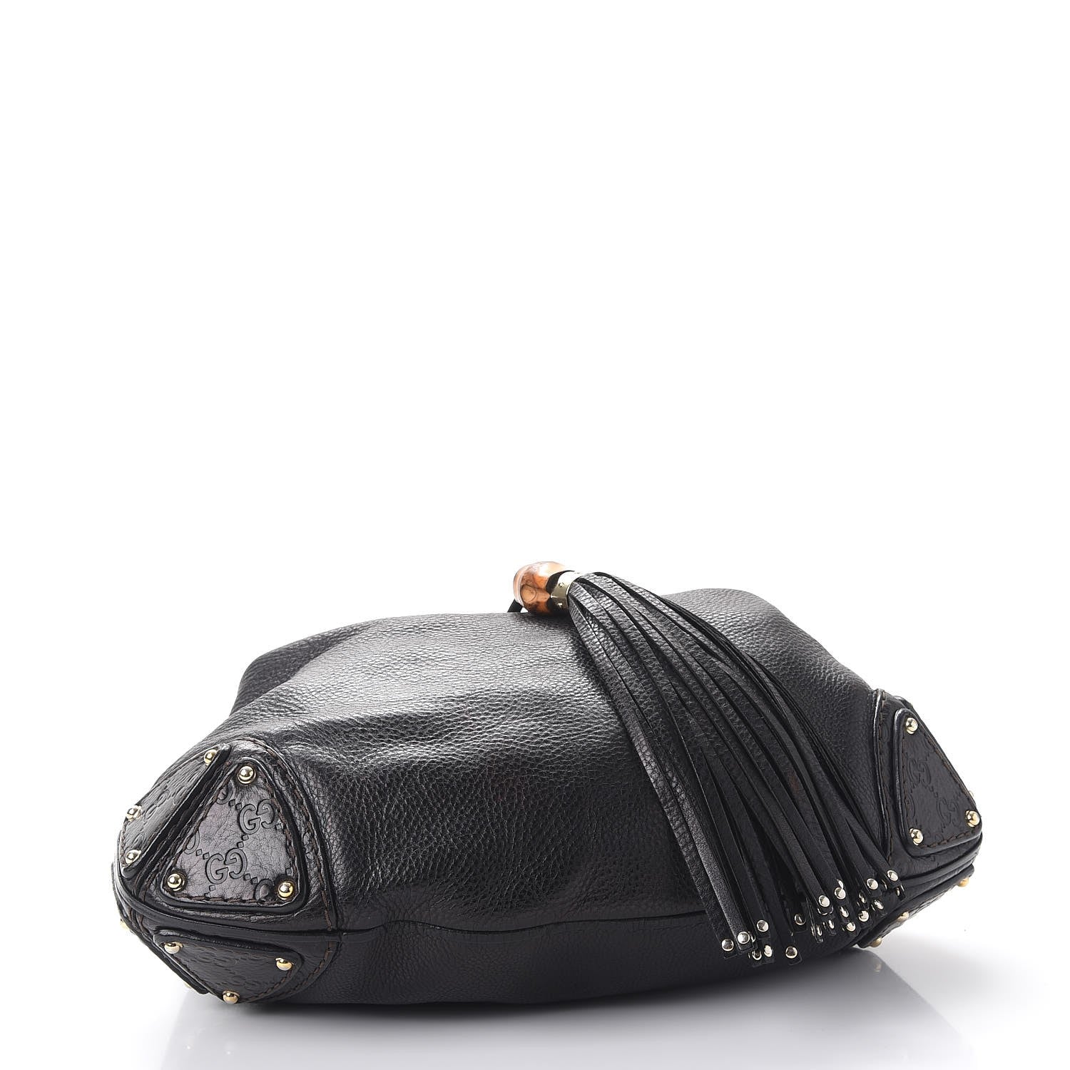 Gucci Guccissima Medium Indy Top Handle Hobo Black 4 of 8