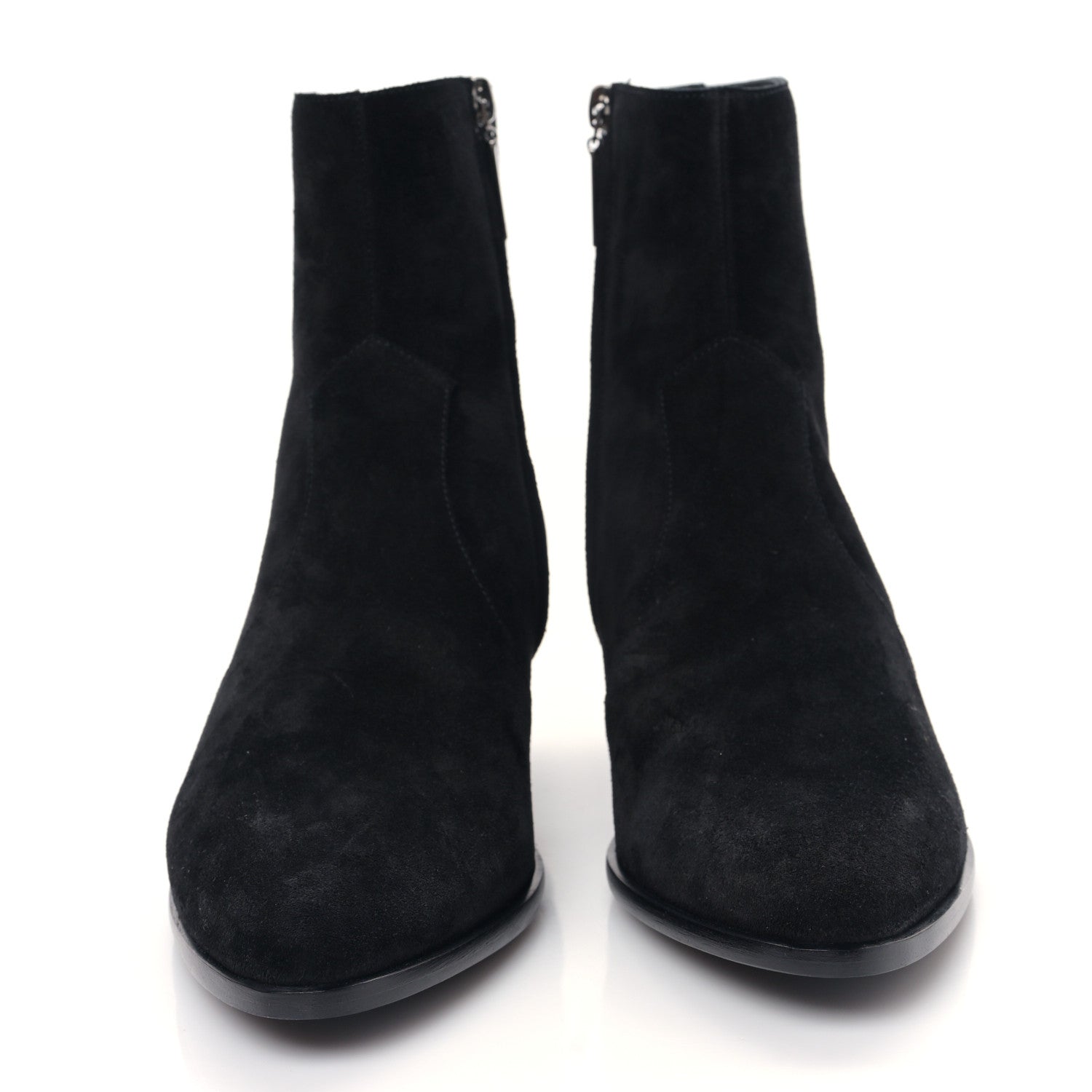 Saint Laurent Suede Chelsea Boots 38.5 Black 2 of 9