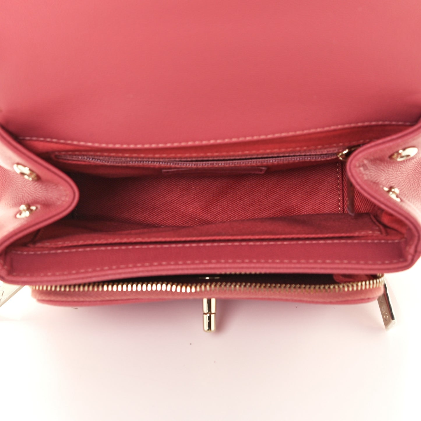 Caviar Quilted Small Business Affinity Flap Pink