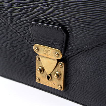 Louis Vuitton Epi Pochette Sellier Dragonne Clutch Black 8 of 11