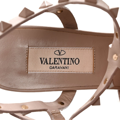 Valentino Garavani Calfskin Lacquered Monochrome Rockstud 60mm City Sandals 36 Poudre 7 of 7