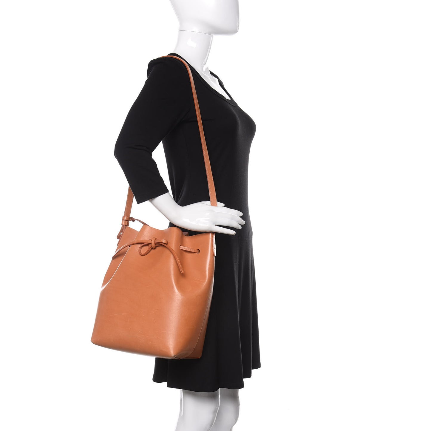 Calfskin Bucket Bag Cammello Rosa