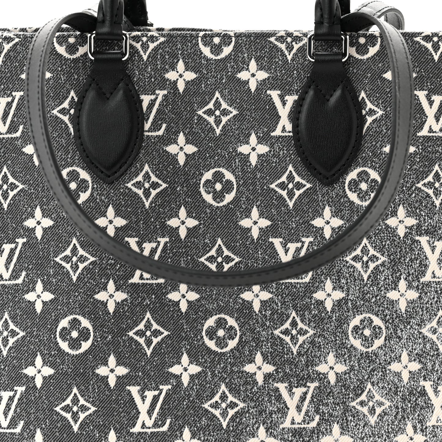 Monogram Jacquard Denim Onthego MM Black