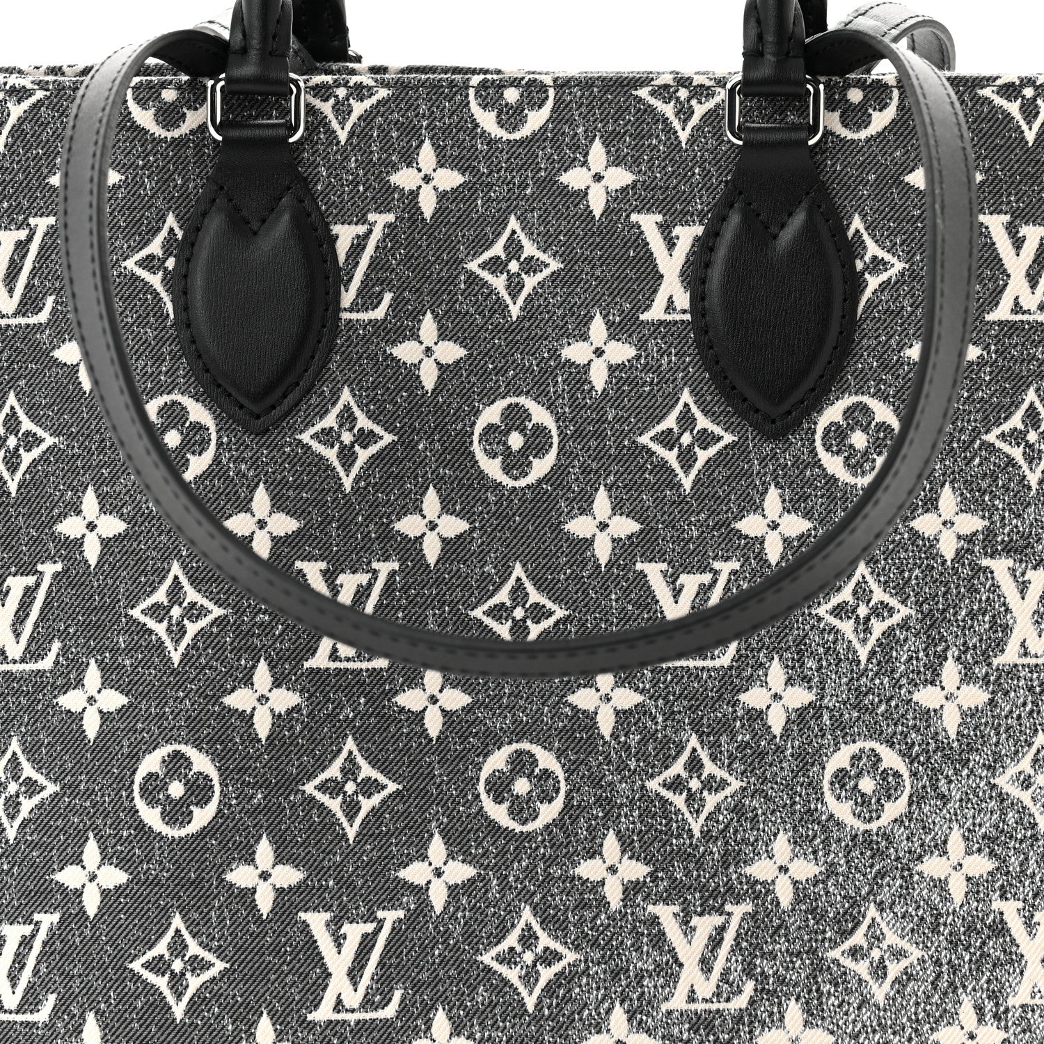 Louis Vuitton Monogram Jacquard Denim Onthego MM Black 7 of 10