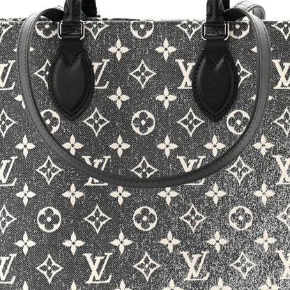 Louis Vuitton Monogram Jacquard Denim Onthego MM Black 7 of 10
