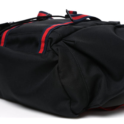 Gucci Techno Canvas Web Double Buckle Backpack Black 10 of 10