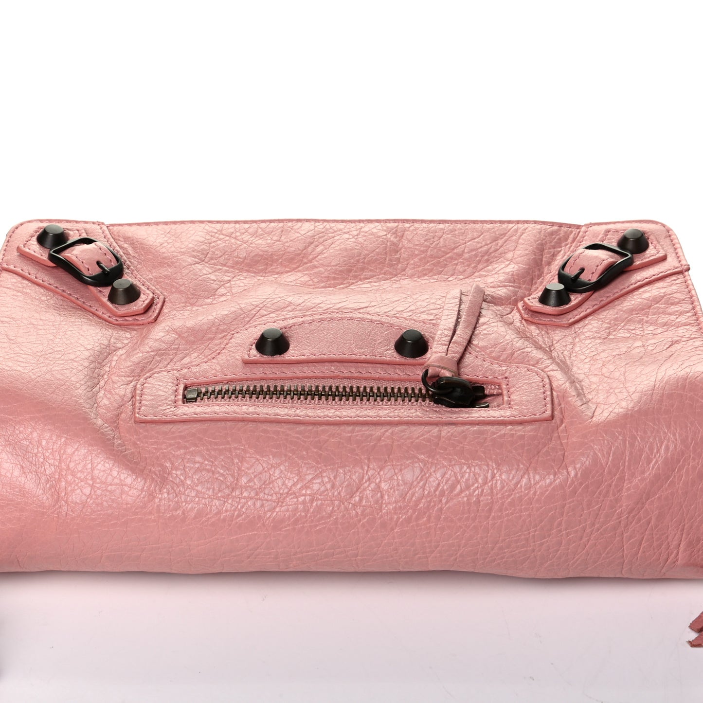 Agneau Classic Hardware Tool Kit Crossbody Rose Peche