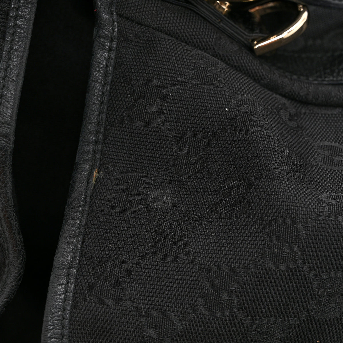 Monogram Medium Abbey Shoulder Bag Black