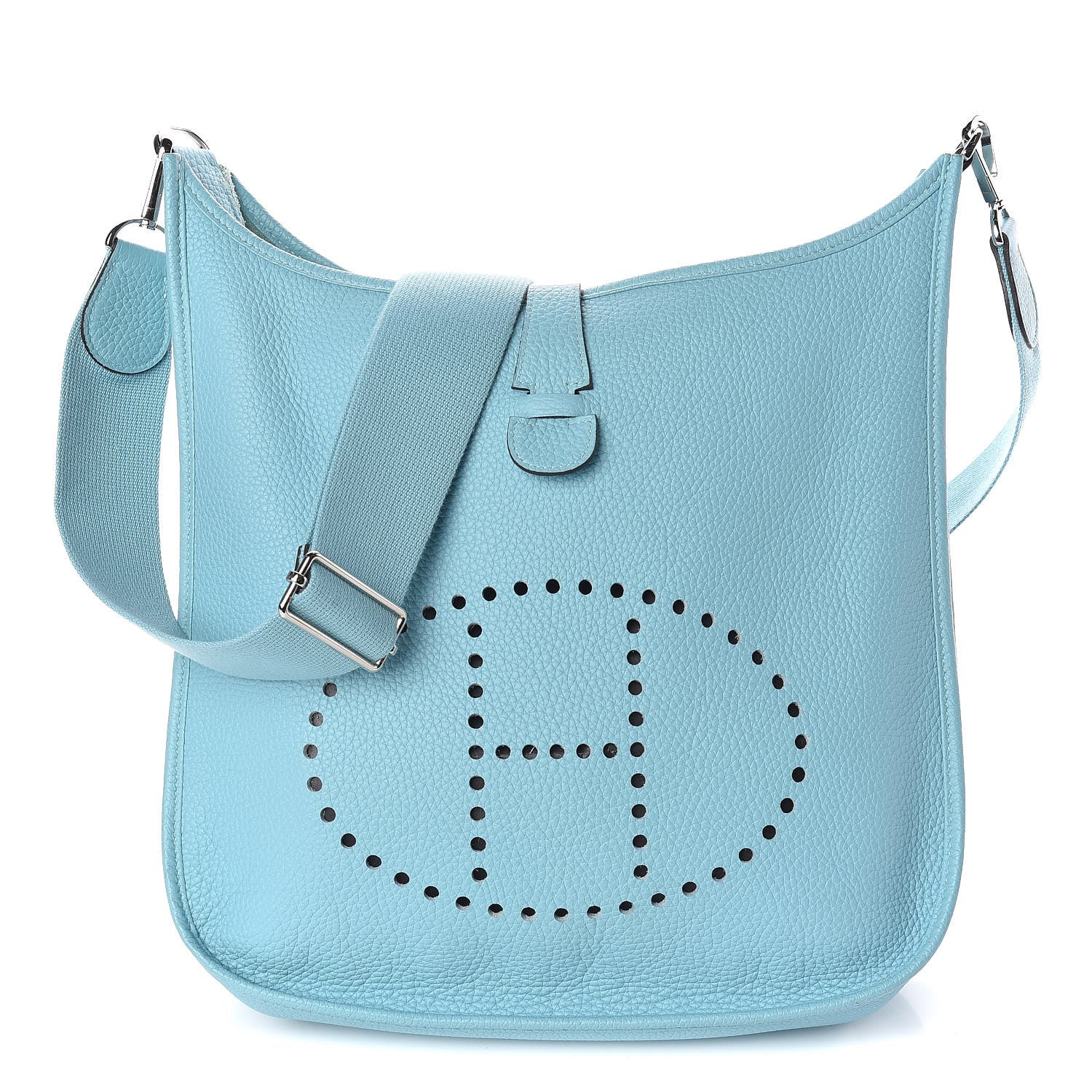 Hermes Taurillon Clemence Evelyne III GM Bleu Atoll 1 of 10