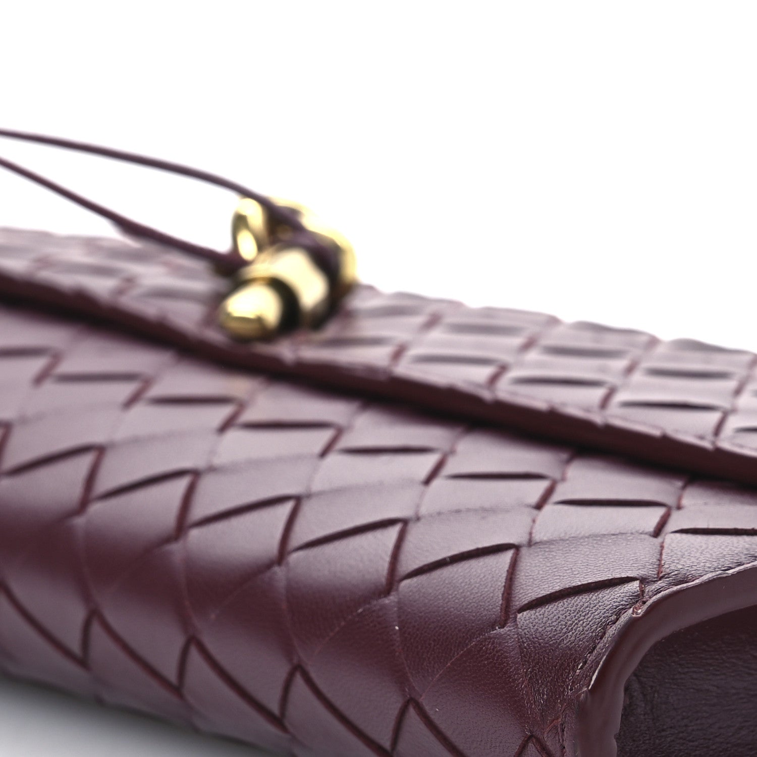 Bottega Veneta Nappa Intrecciato Long Andiamo Top Handle Clutch Barolo 10 of 13
