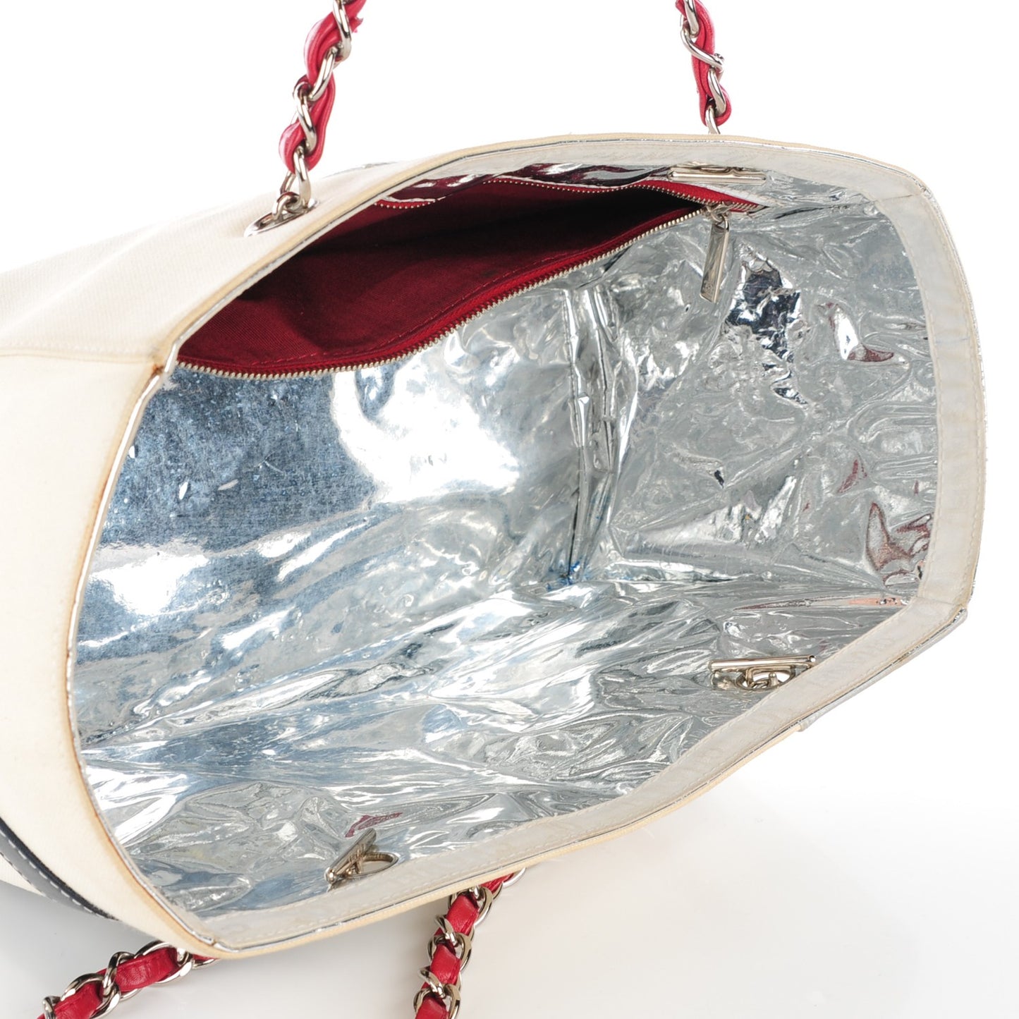 Canvas Foil N°5 Shopping Tote Beige