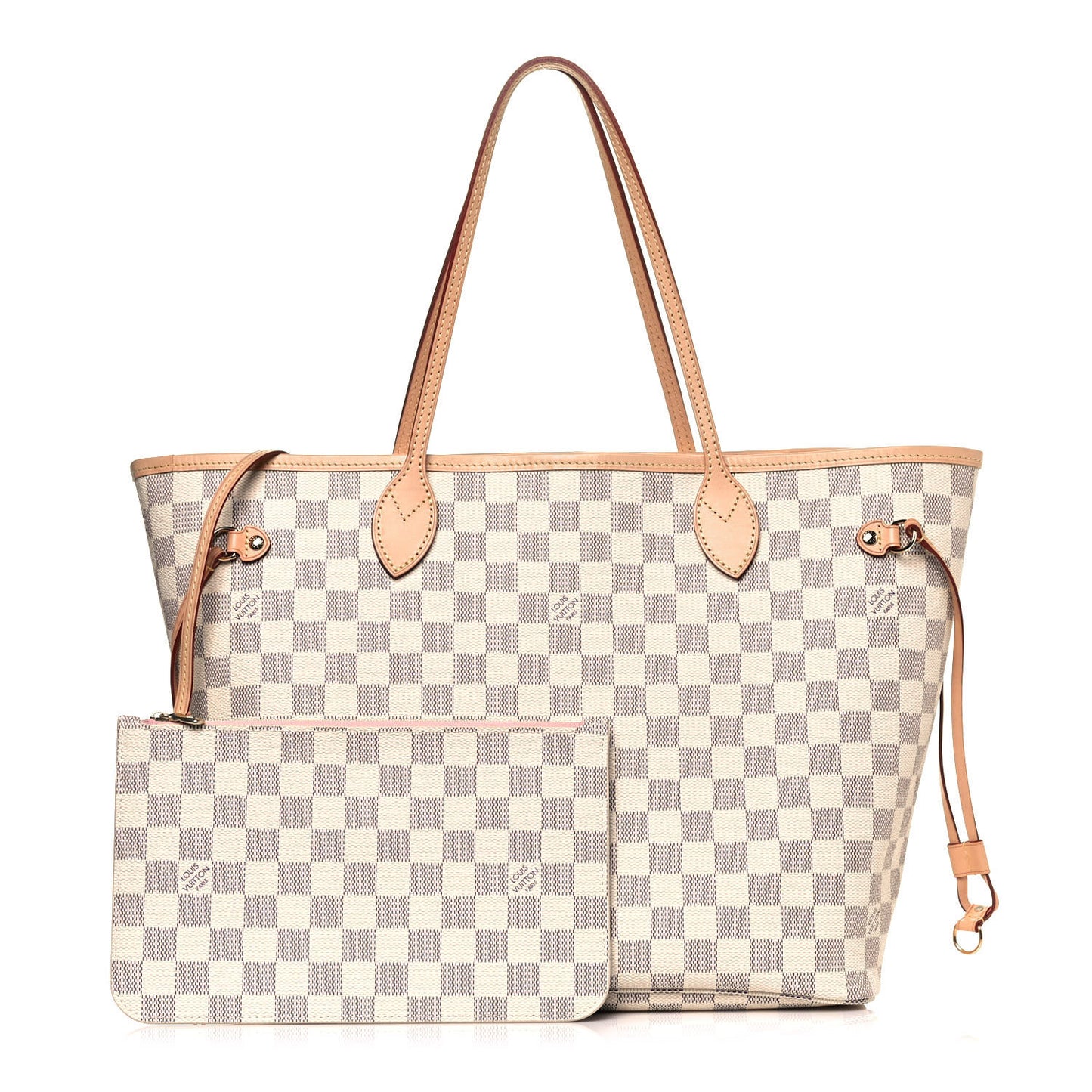 Damier Azur Neo Neverfull MM Rose Ballerine
