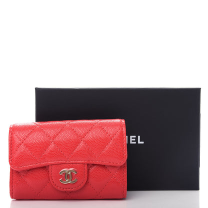 Chanel Caviar Quilted Classic 4 Key Holder Wallet Red 9 of 9