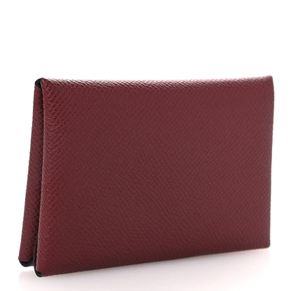 Hermes Epsom Calvi Duo Card Case Rouge H 3 of 9