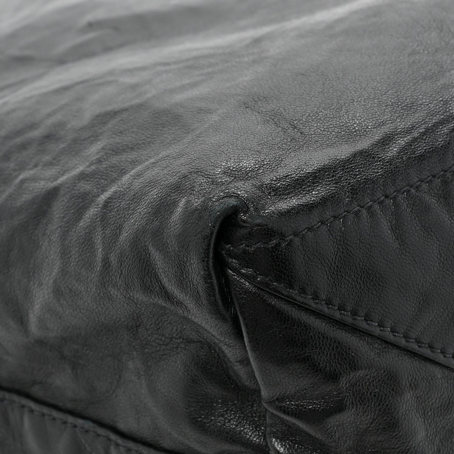 Prada Nappa Antique Reversible Tote Black Pink 18 of 22