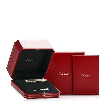 Cartier 18K White Gold LOVE Bracelet 21 9 of 9