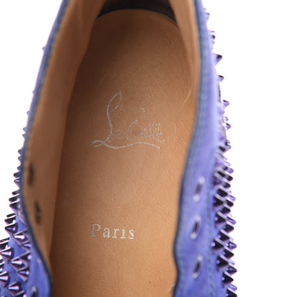 Christian Louboutin Suede Mens Louis Spikes Flat Sneakers 42 Purple 6 of 11