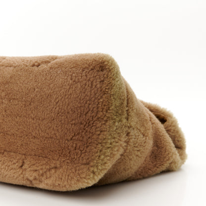 Saint Laurent Shearling Quilted Medium Loulou Puffer Monogram Chain Satchel Natural Brown 11 of 11