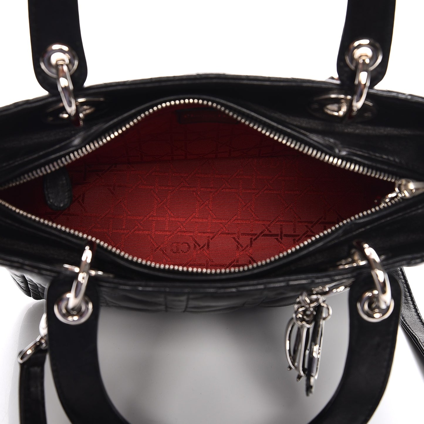 Lambskin Cannage Medium Lady Dior Black