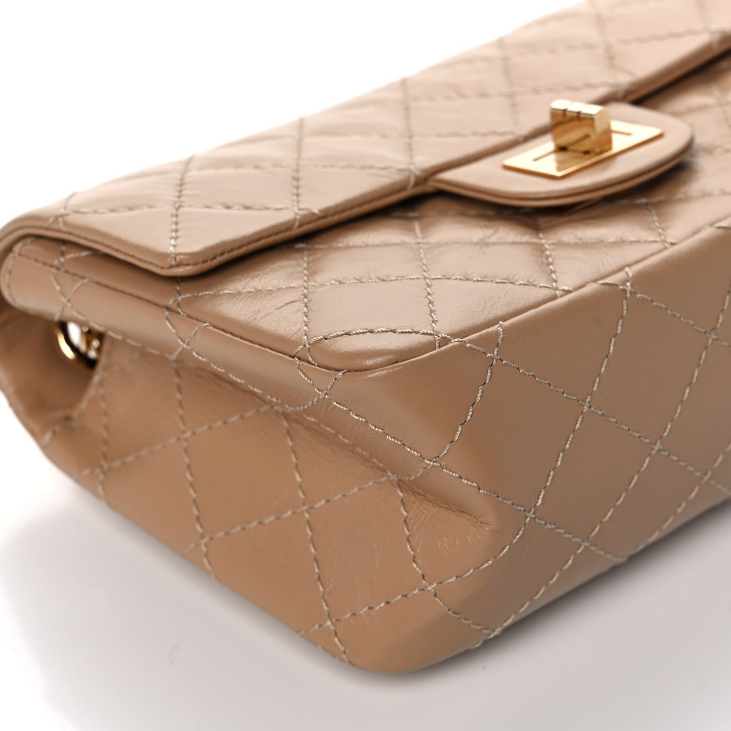 Chanel Aged Calfskin Quilted 2.55 Reissue Mini Flap Beige 9 of 13