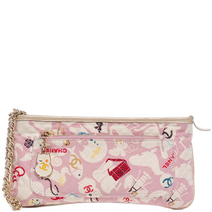 Chanel Canvas Baby Animals Pochette Pink 1 of 7