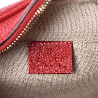 Gucci Pebbled Calfskin Small Soho Disco Bag Tabasco Red 6 of 7