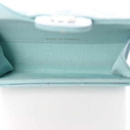 Chanel Caviar Quilted Card Holder Light Blue 5 of 9