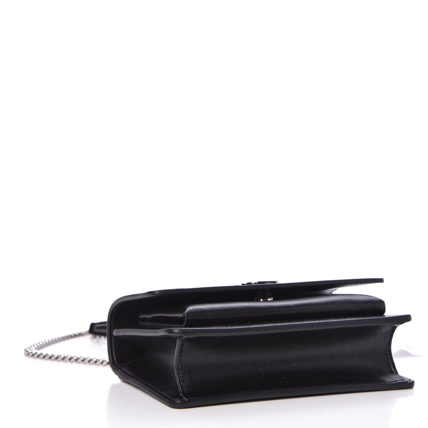 Saint Laurent Calfskin Monogram Sunset Chain Wallet Black 4 of 7