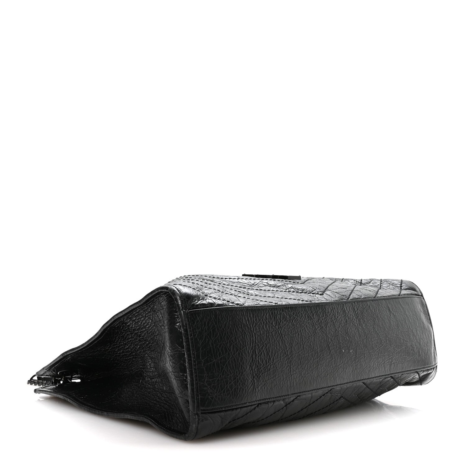 Saint Laurent Crinkled Calfskin Matelasse Monogram Large Niki Shopper Tote Black 4 of 10
