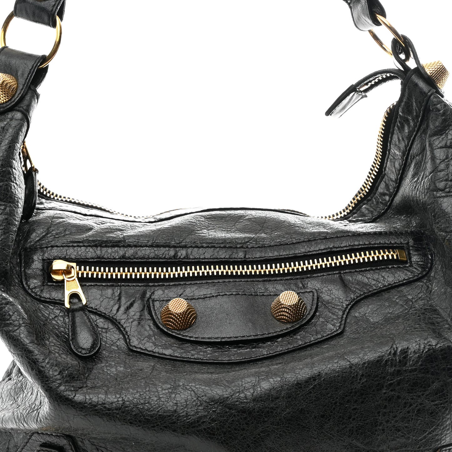 Agneau Giant 21 Gold Hardware Day Hobo  Black