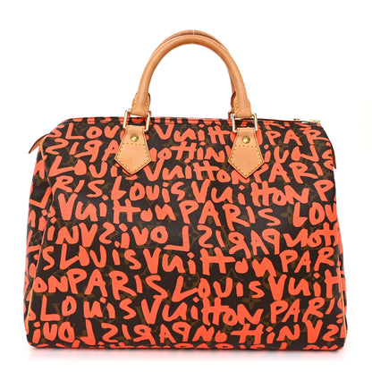 Louis Vuitton Monogram Graffiti Speedy 30 Orange 1 of 10