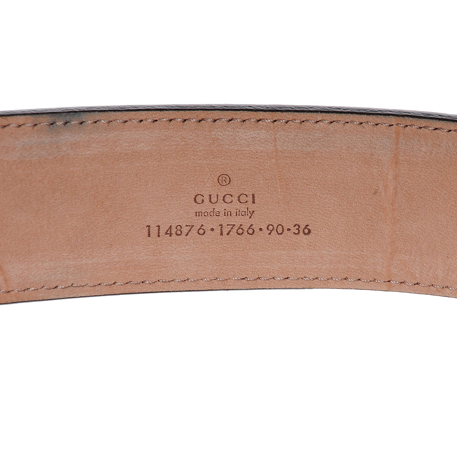Gucci Leather Monogram Interlocking G Belt 90 36 Dark Brown 3 of 4