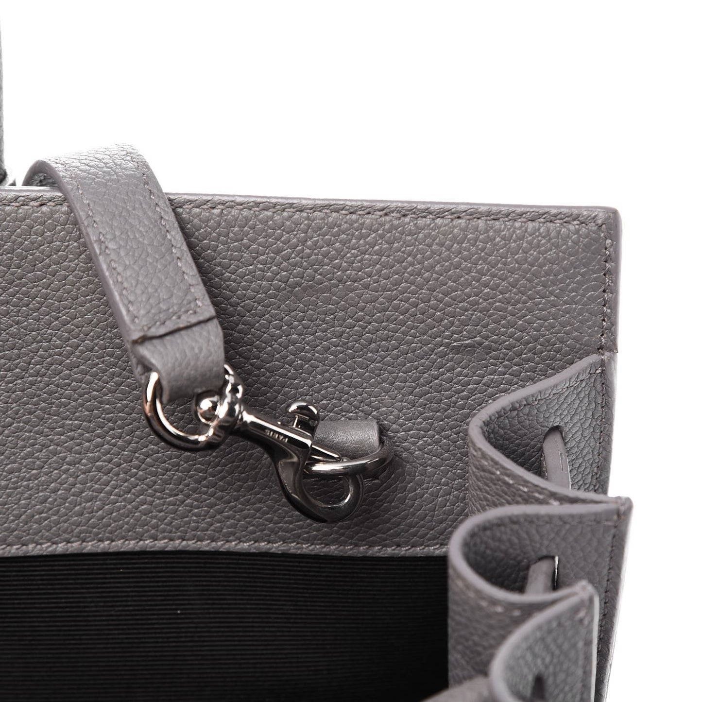 Grained Calfskin Small Sac De Jour Fog
