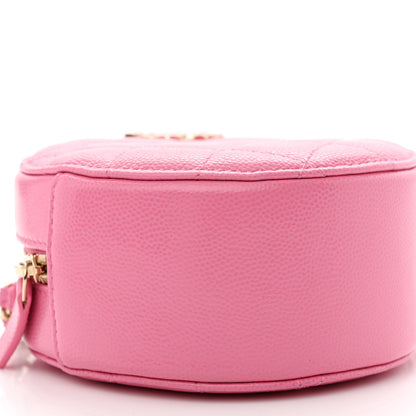 Chanel Caviar Quilted Gripoix CC Round Clutch With Chain Pink 9 of 11
