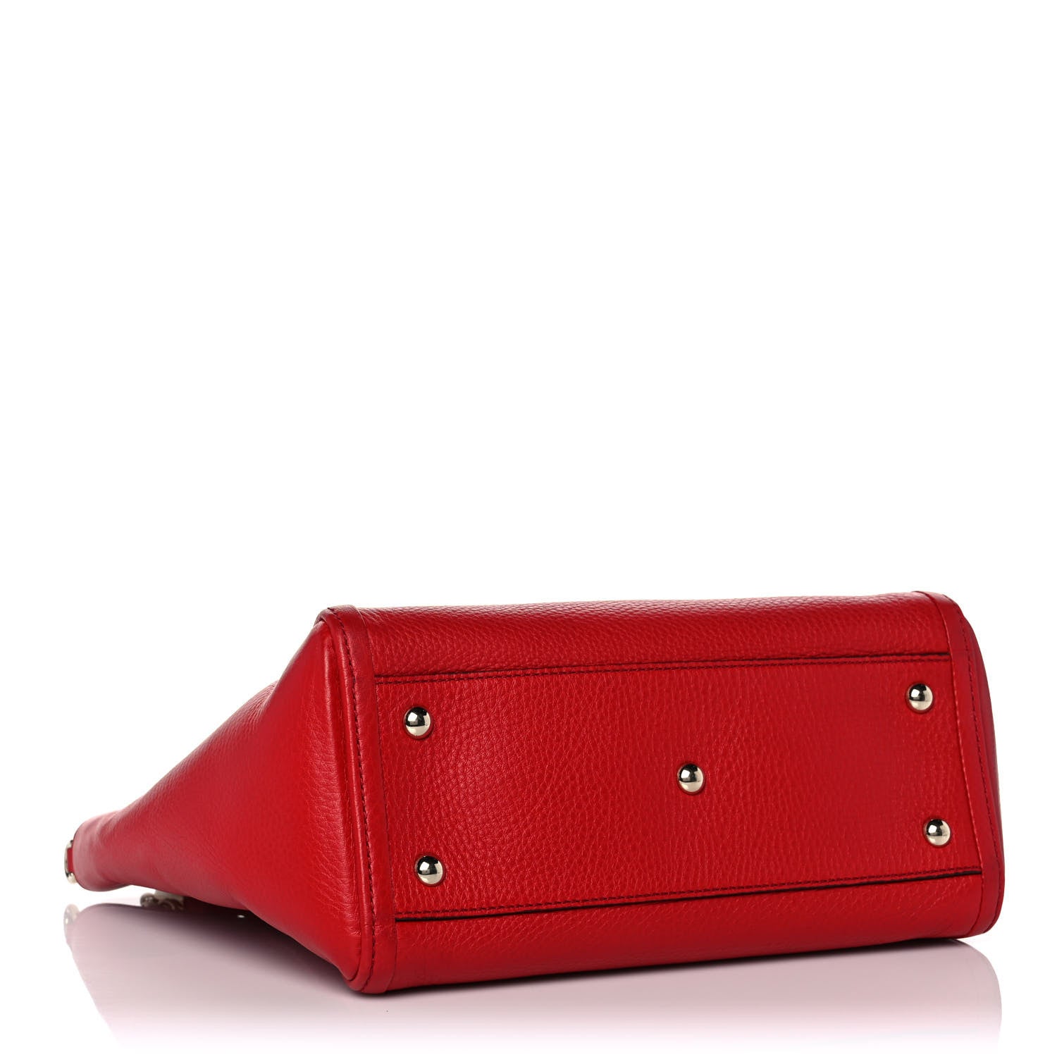 Gucci Pebbled Calfskin Small Soho Top Handle Bag Red 3 of 10