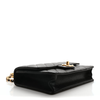 Chanel Goatskin Quilted Small Chic Pearls Flap Black 4 of 11