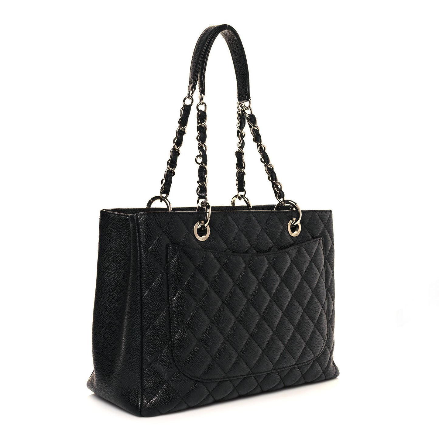 Caviar Quilted Grand Shopping Tote GST Black