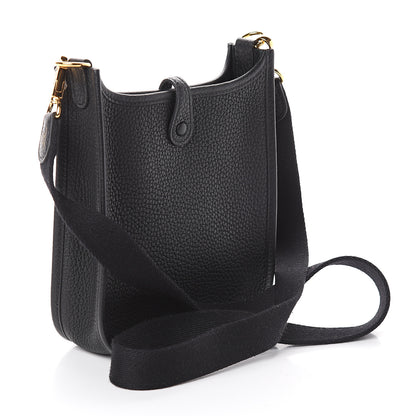 Hermes Taurillon Clemence Evelyne TPM Black 2 of 9