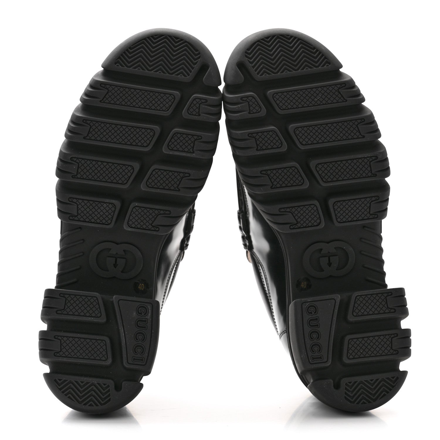 Gucci Magnum Calfskin Nappa Samoa Womens Horsebit Platform Chunky Lug Sole 40mm Loafers 40 Black 5 of 8