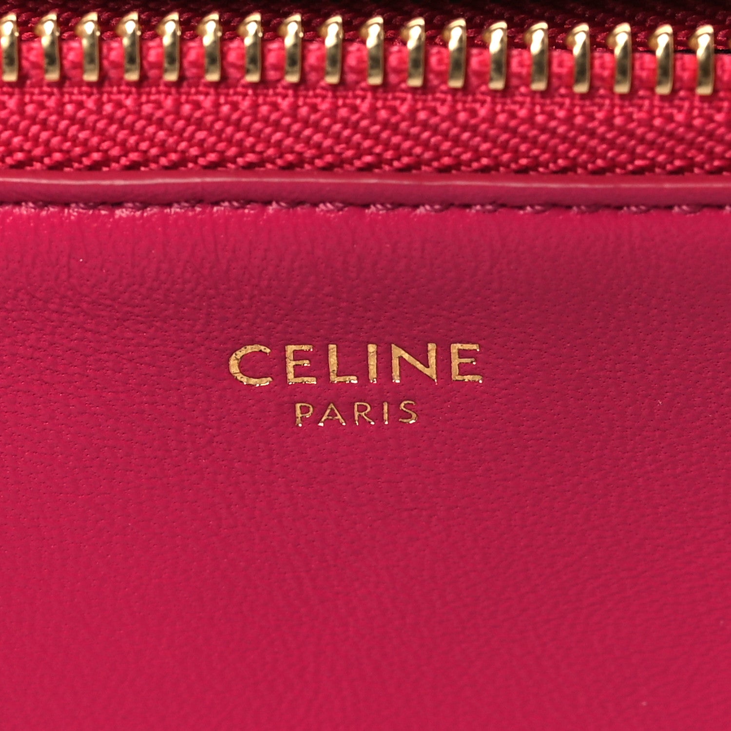 Celine Lambskin Small Trio Crossbody Bag Fuchsia 7 of 10