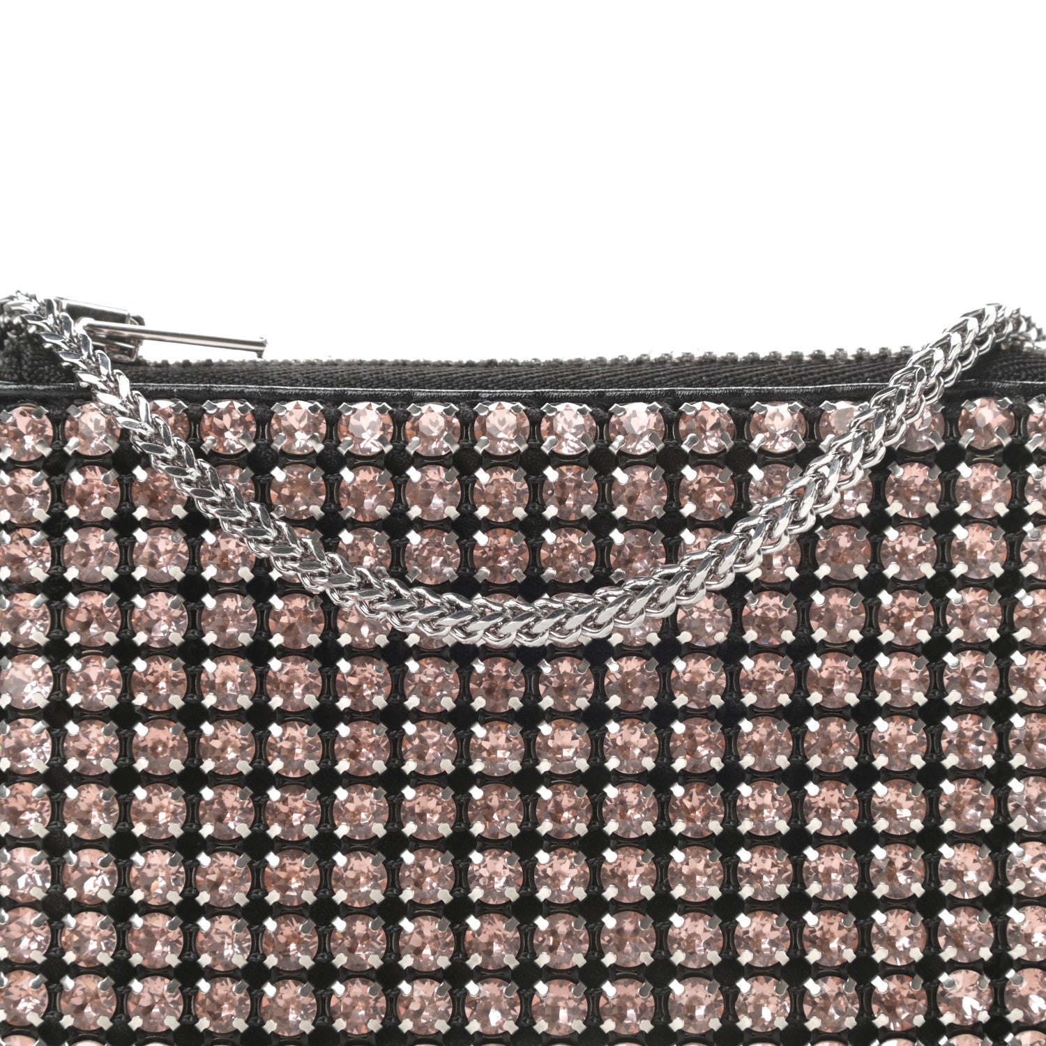 Alexander Wang Crystal Rhinestone Nano Wanglock Chain Crossbody Sandstone 8 of 12