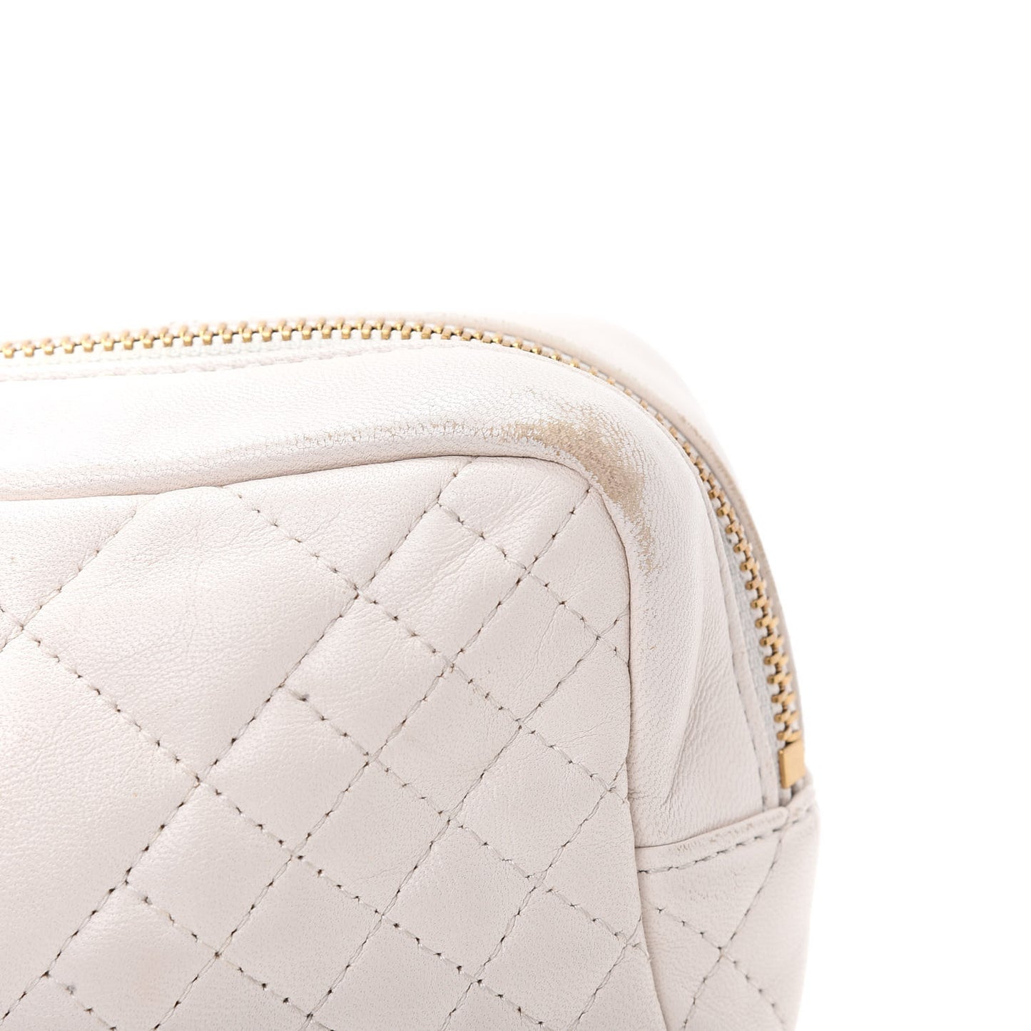 Nappa Barocco Quilted Vanitas Medea Belt Bag White