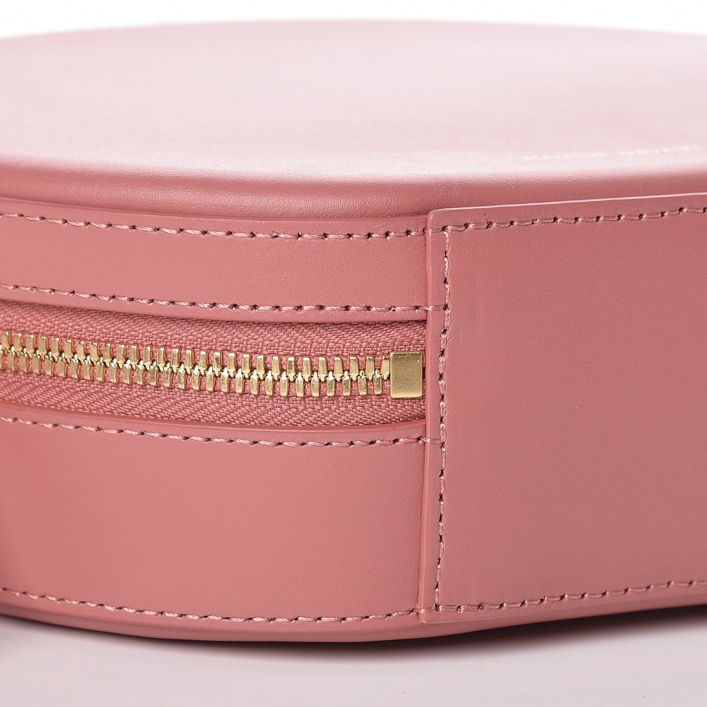 Calfskin Circle Crossbody Bag Blush